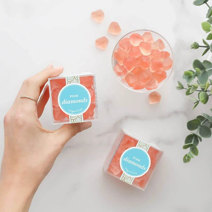 Sugarfina Pink Diamonds Strawberry Gummy - Small Candy Cube (x4)