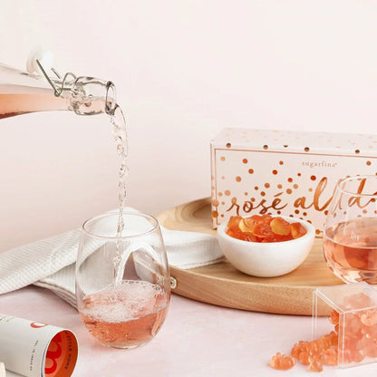 Sugarfina But First, Rosé Roses Gummy - Small Candy Cube (x4)