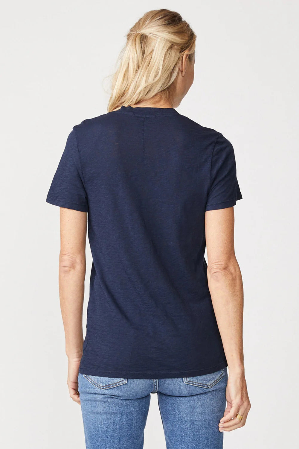 BAILEY/44 Women's Stateside Supima Slub Short Sleeve Crew in New Navy