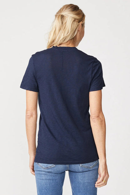 BAILEY/44 Women's Stateside Supima Slub Short Sleeve Crew in New Navy