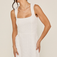 Francesca's Hallie Embellished Hem Mini Dress