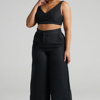 Showpo Adelaide Two Piece Set - Crop Top and Wide Leg Pants Set