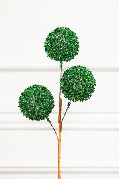 Decorator's Warehouse 18" Green Tinsel Ball Pick