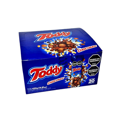 Pampa Direct Toddy Chocomix Cereal Bar White Chocolate & Sweet Chocolate Chips, 420 g / 14.81 oz (box of 20)
