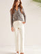 Tribal Women's Brooke High Rise Micro Flare Jeans With Button Fly