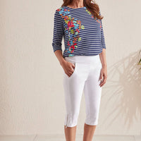 Tribal Women's Flatten-It Pull-On Capri With Side Zips