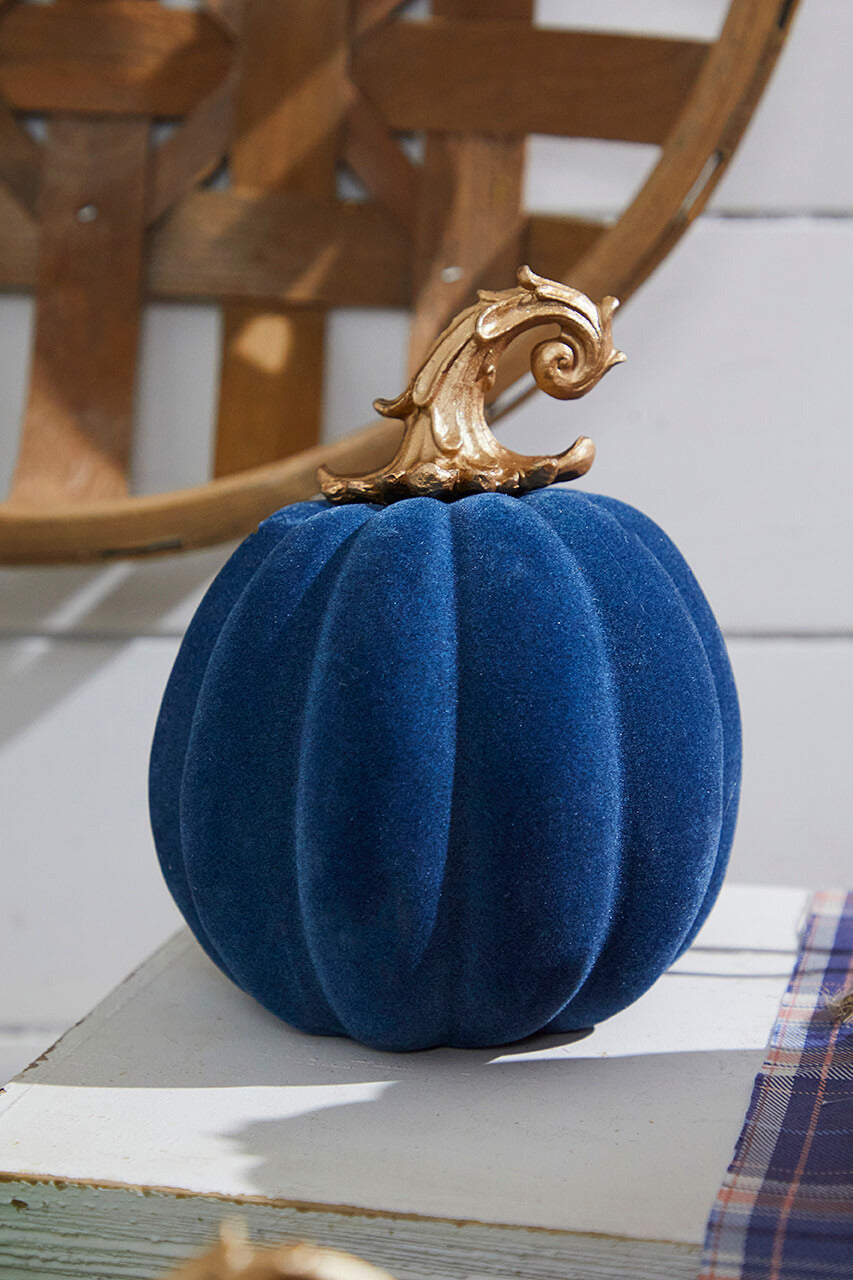 Decorator's Warehouse 6" Resin & Felt Harvest Pumpkin