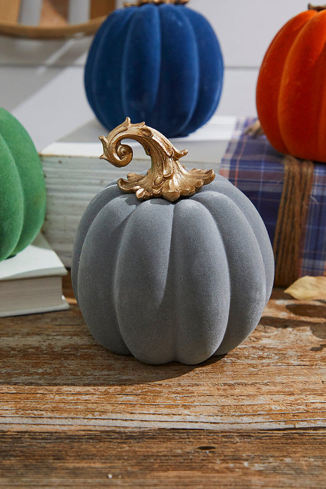 Decorator's Warehouse 6" Resin & Felt Harvest Pumpkin