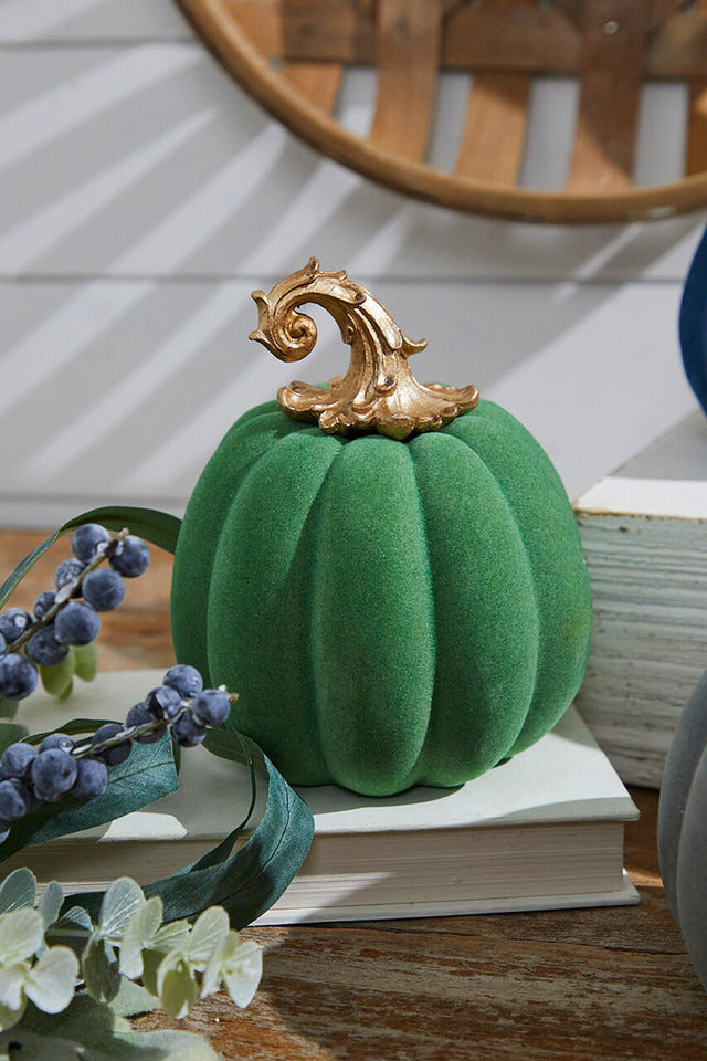 Decorator's Warehouse 6" Resin & Felt Harvest Pumpkin