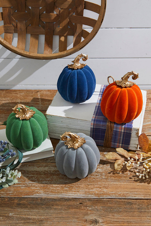 Decorator's Warehouse 6" Resin & Felt Harvest Pumpkin