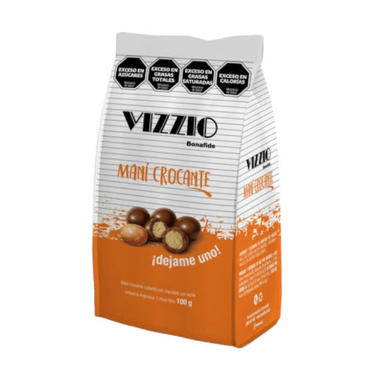 Pampa Direct Vizzio by Bonafide Crunchy Peanut with Milk Chocolate Coating, 100 g / 3.52 oz