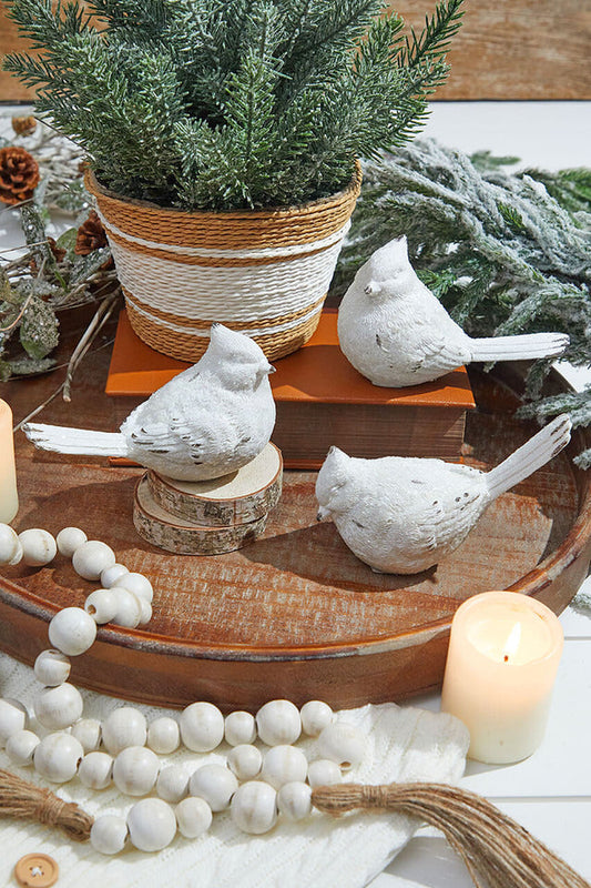 Decorator's Warehouse 6” White Resin Cardinal Figurine