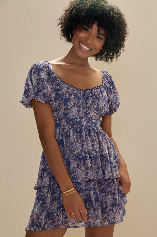 Francesca's Audra Tiered Floral Mini Dress (x2)