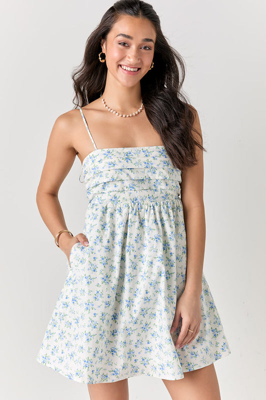 Francesca's Bobbie Pleated Floral Mini Dress (x2)