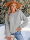 Cupshe Gray Chunky Knit Drop Sleeve Sweater (x2)